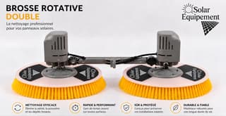 Motorised double-disc brush — front view of both brush heads